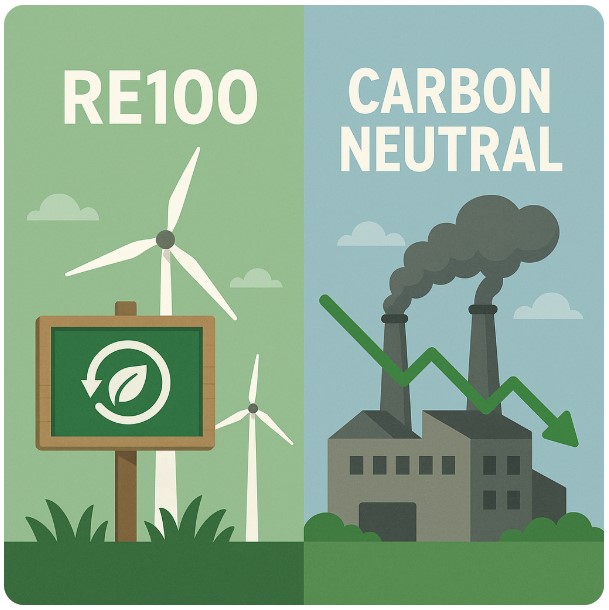 RE100 과 탄소중립에 대한 이미지