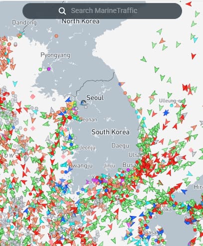 마린트래픽 메인화면