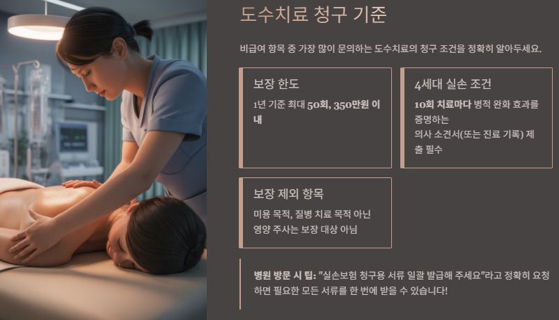 도수 치료 청구 조건