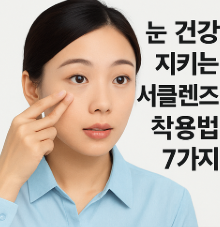 눈 건강 지키는 서클렌즈 착용법 7가지