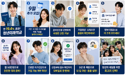 연 19.4% 효과 청년미래적금|가입대상·소득조건·정부지원금·9월 추가가입 총정리