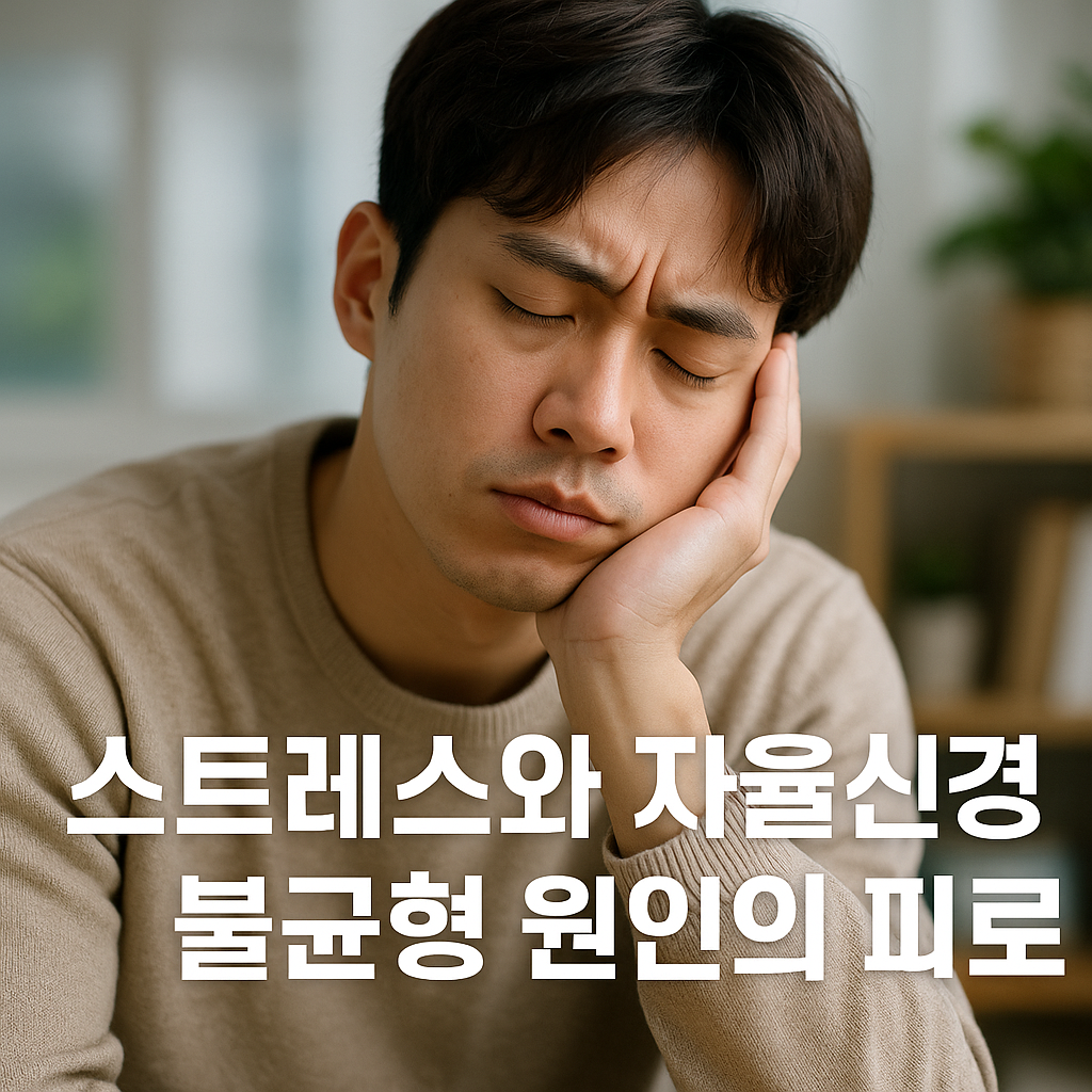 스트레스와 자율신경 불균형 원인의 피로, 실사형 이미지