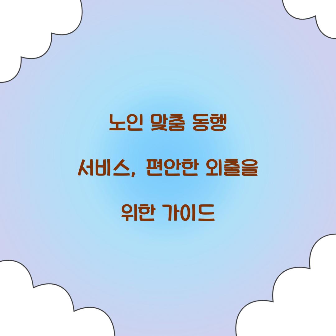 노인 맞춤 동행