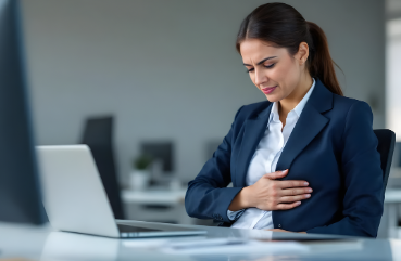 배에 가스가 차고 방귀를 자주 뀜