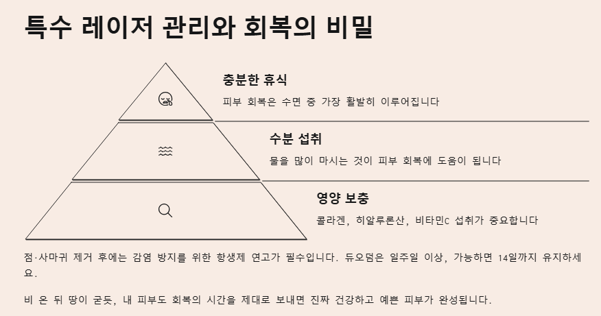 특수 레이저 관리와 회복
