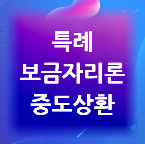 특례보금자리론-중도상환수수료