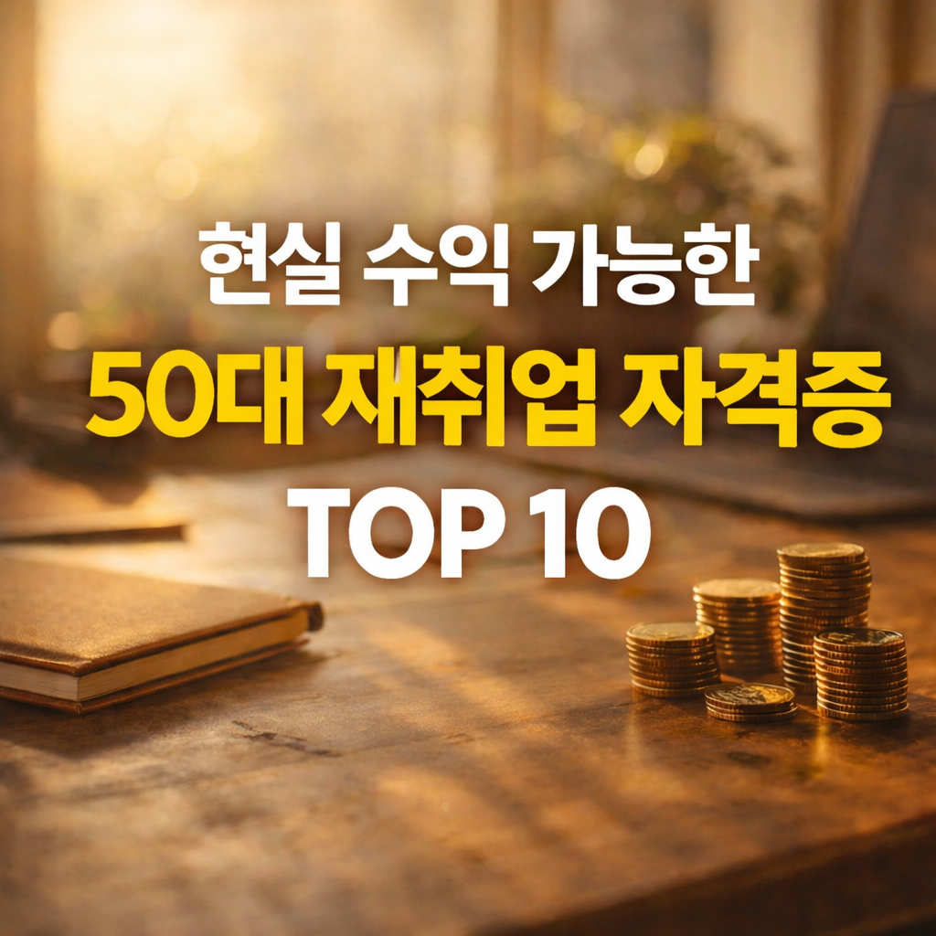 50대 재취업 자격증 순위 TOP 10｜현실 수익 가능한 유망 자격증 총정리