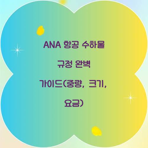 ANA 항공 수하물 규정