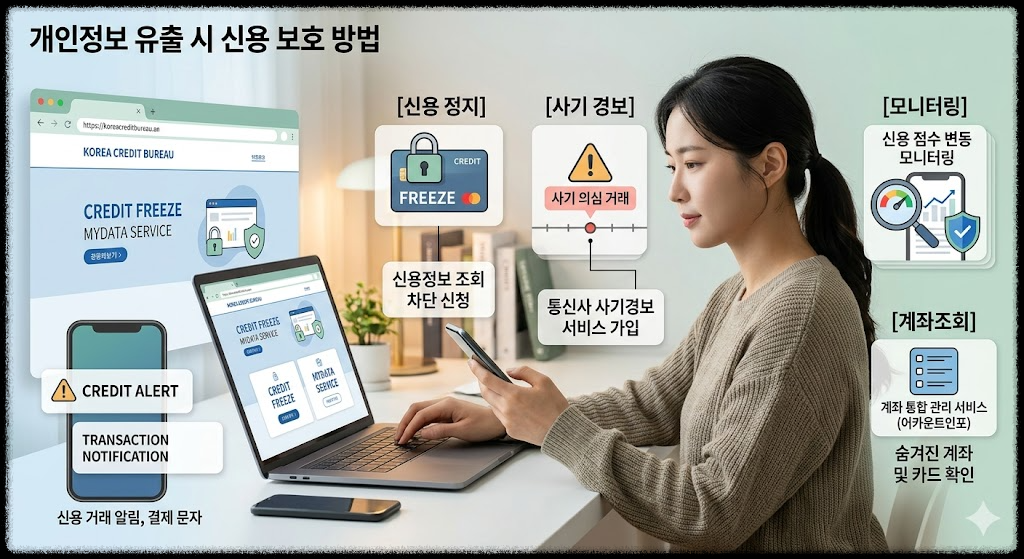 개인정보 털렸을 때 신용 보호 방법