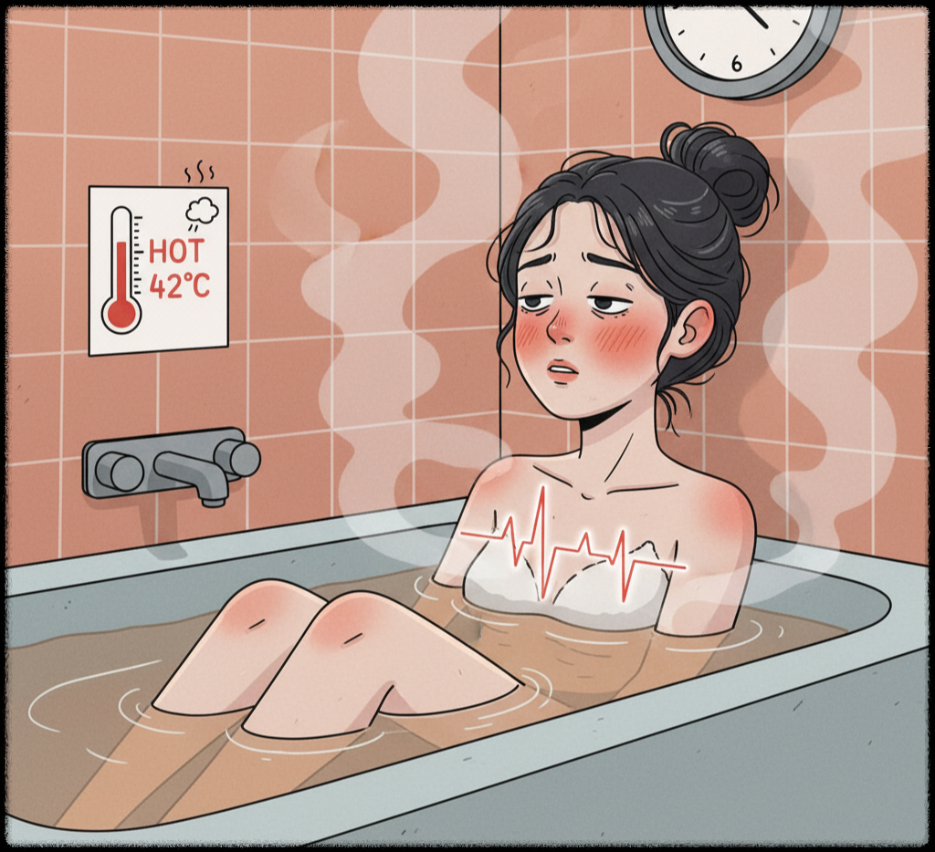 과로 후 사우나는 오히려 독이 됩니다.