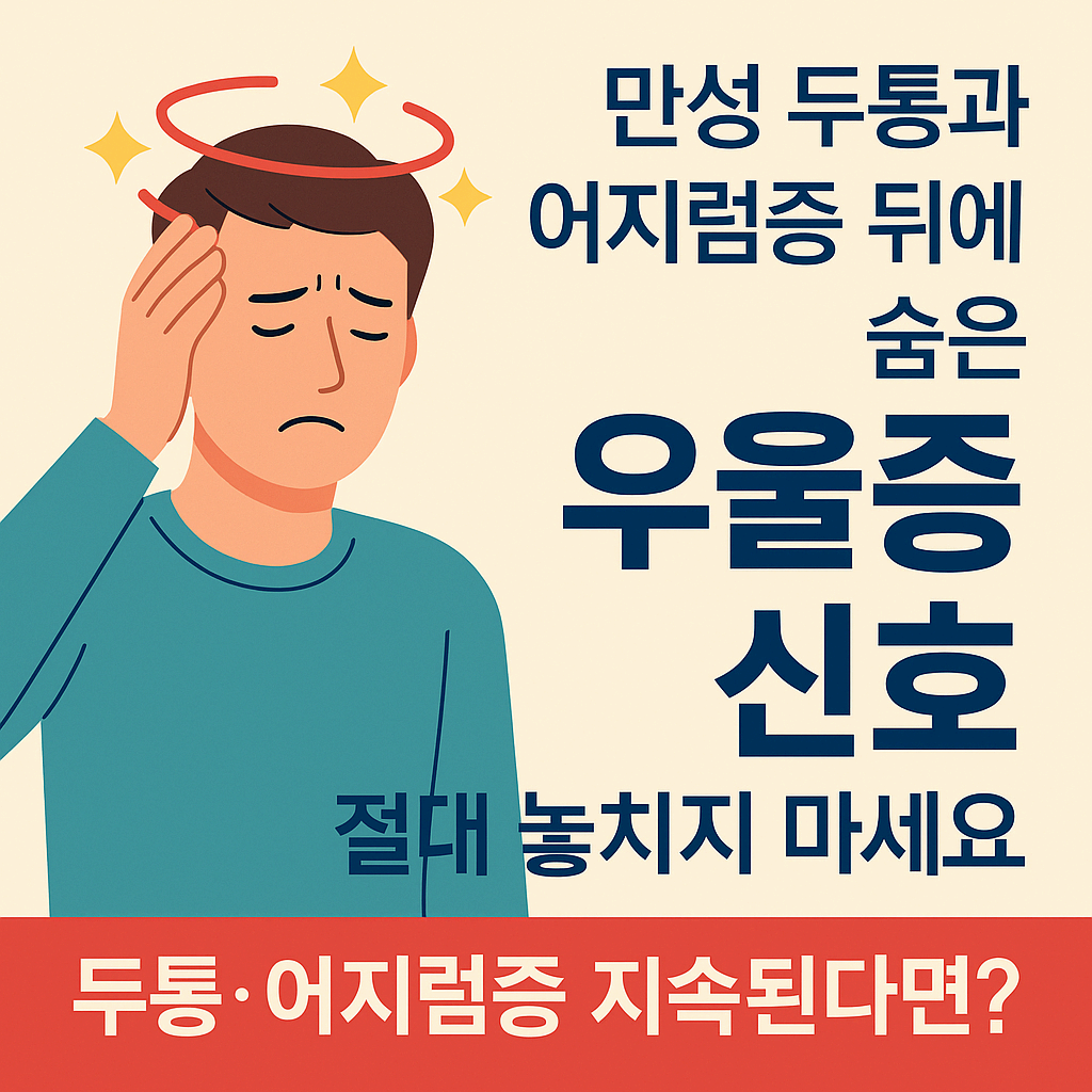 두통&middot;어지럼증 지속된다면? 숨겨진 우울증 신호, 반드시 확인하세요