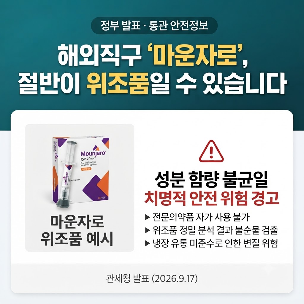 마운자로 해외직구 주의, 관세청 위조품 적발&hellip;성분&middot;불순물 검사 결과와 통관 기준 총정리 관련사진