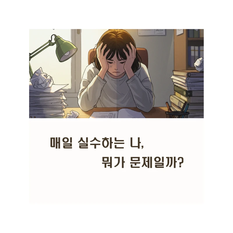 매일 실수하는 나, 뭐가 문제일까? 실수를 줄여 자신감 높이는 생활 습관