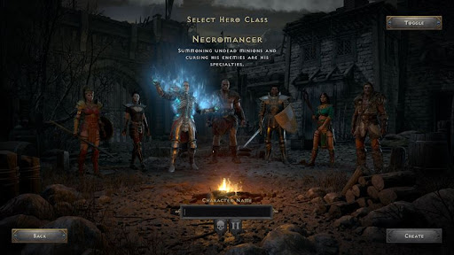 디아블로2 캐릭터 선택