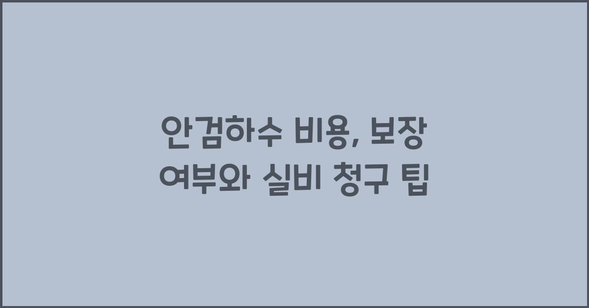 안검하수 비용