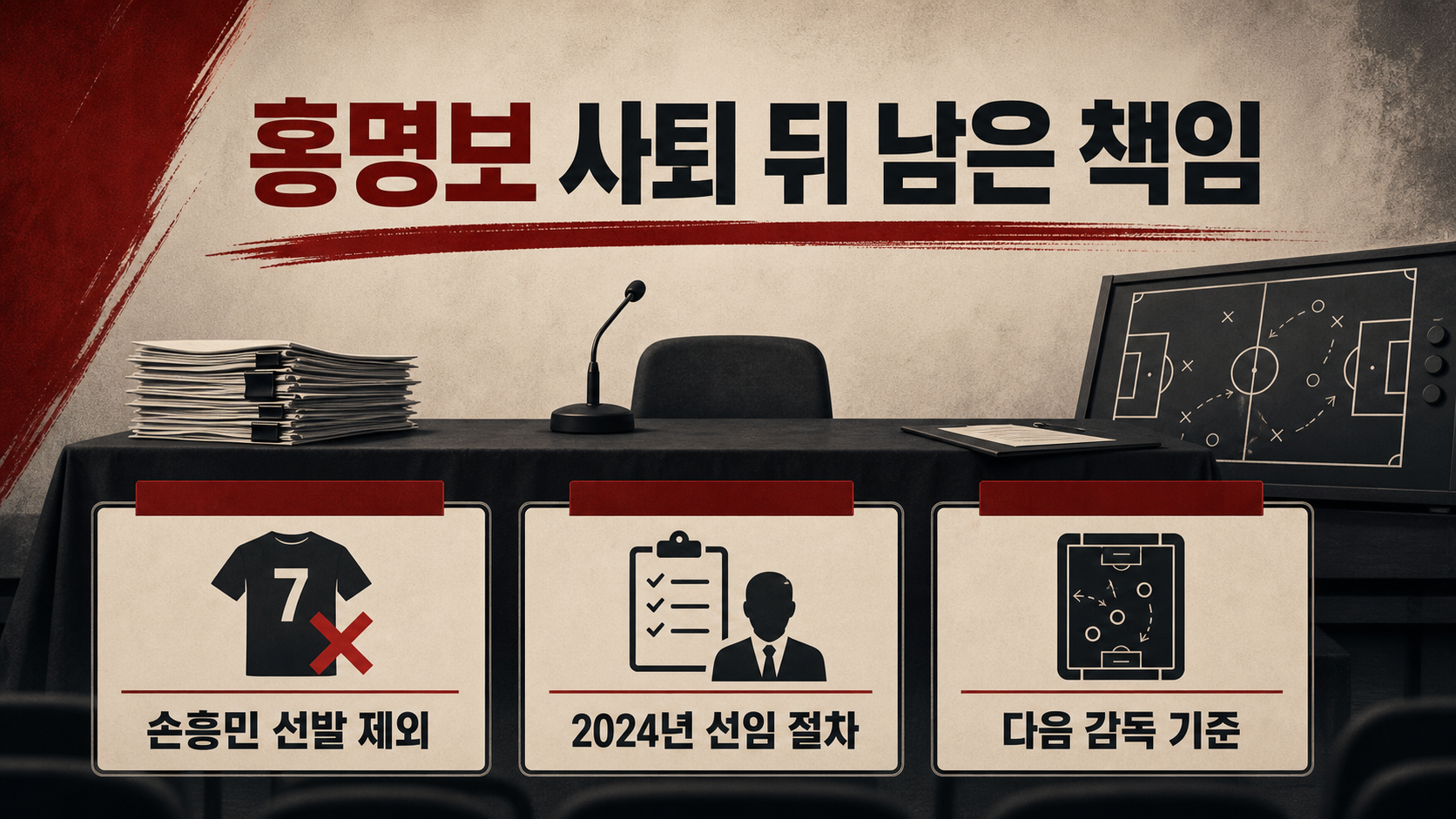 홍명보 사퇴 뒤 선발 결정 선임 절차 후임 체제 카드