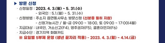 안성시 재난지원금 방문신청