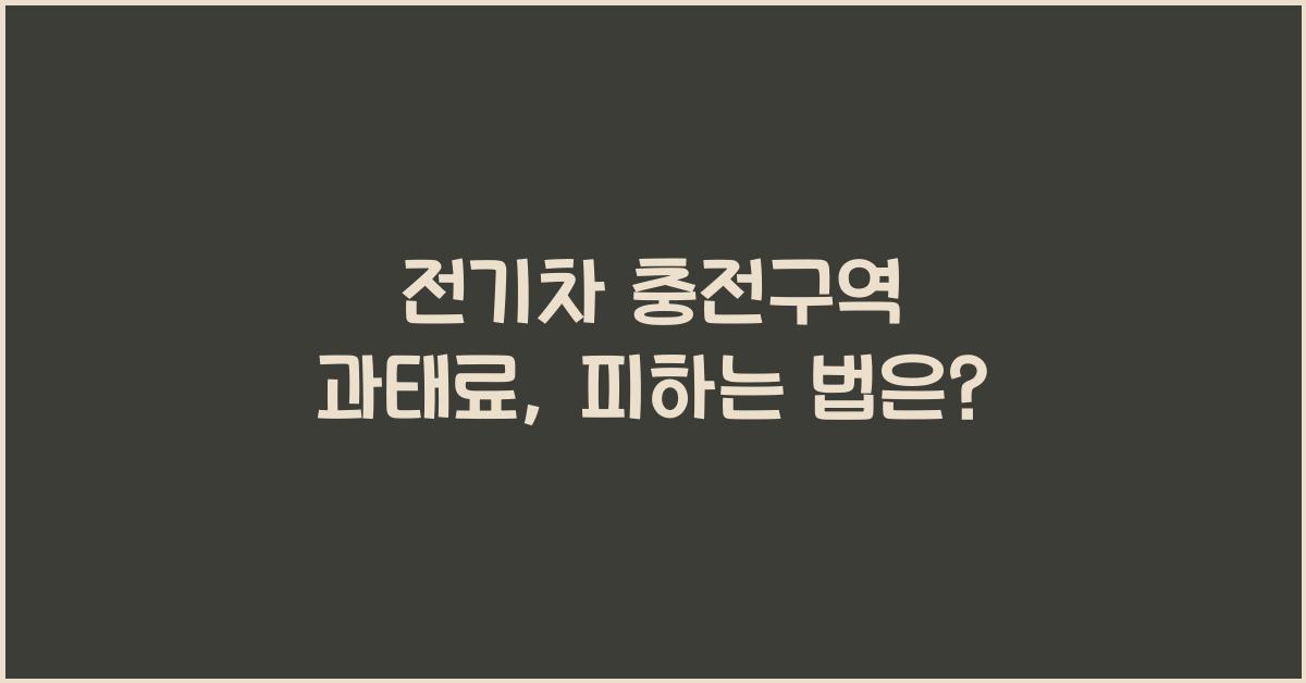 전기차 충전구역 과태료