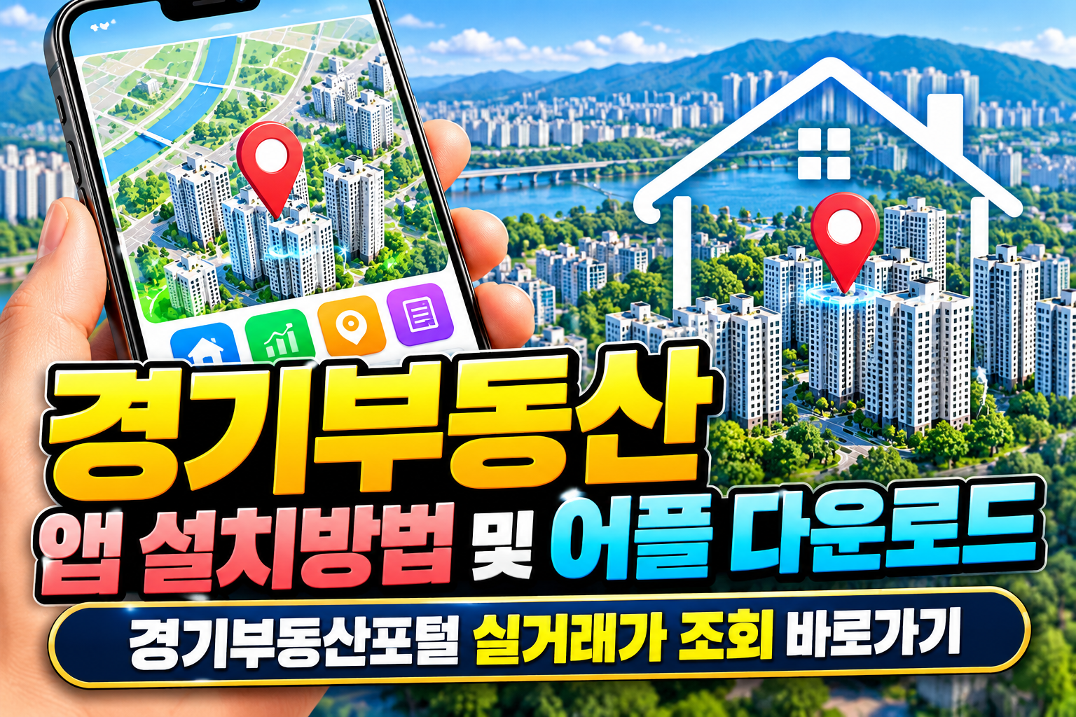 경기부동산 앱 설치방법 및 어플 다운로드｜경기부동산포털 실거래가 조회 바로가기 관련 사진