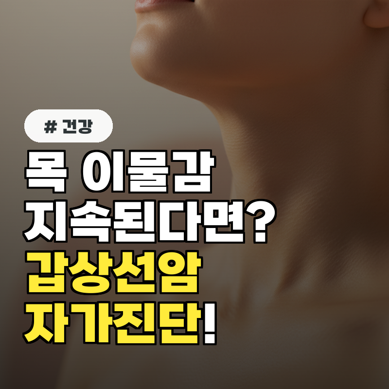 목 이물감 지속된다면 갑상선암 초기증상 자가진단 3가지