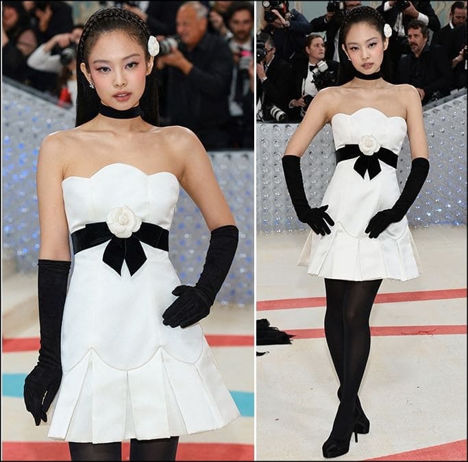 2023년 멧갈라 쇼에 참석한 제니 의상