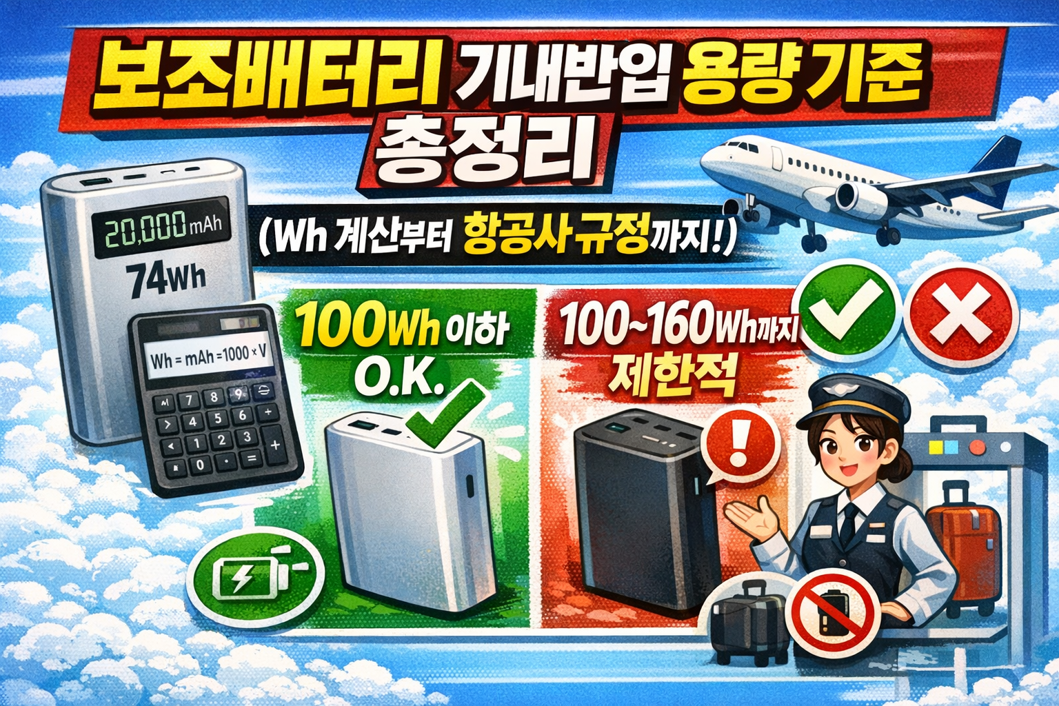 보조배터리 기내반입 용량