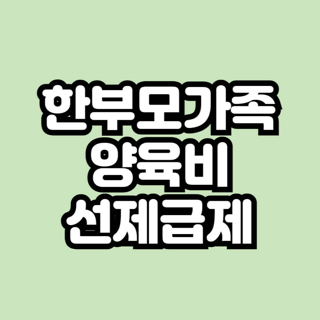 양육비 선지급제