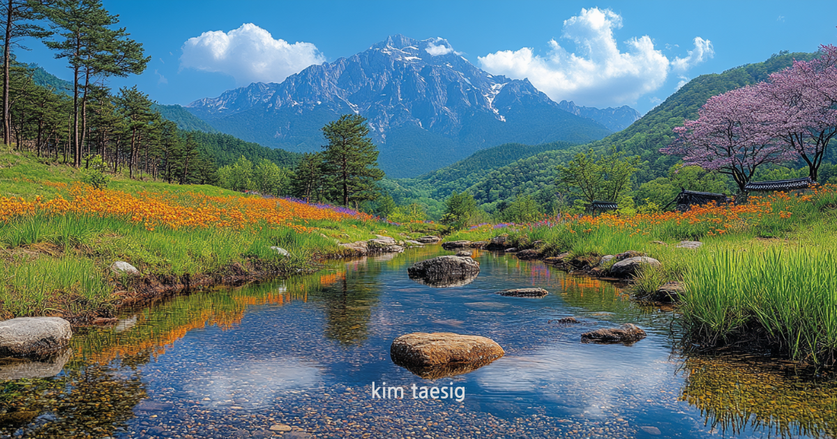 덕숭산의 사계절