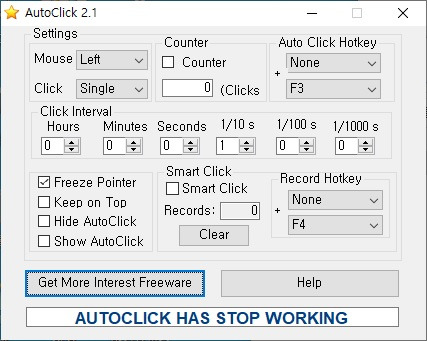 오토마우스 AutoClick 2.1 다운로드 및 사용 방법2