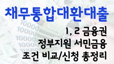 채무통합 대환대출 정부지원 서민금융 이미지