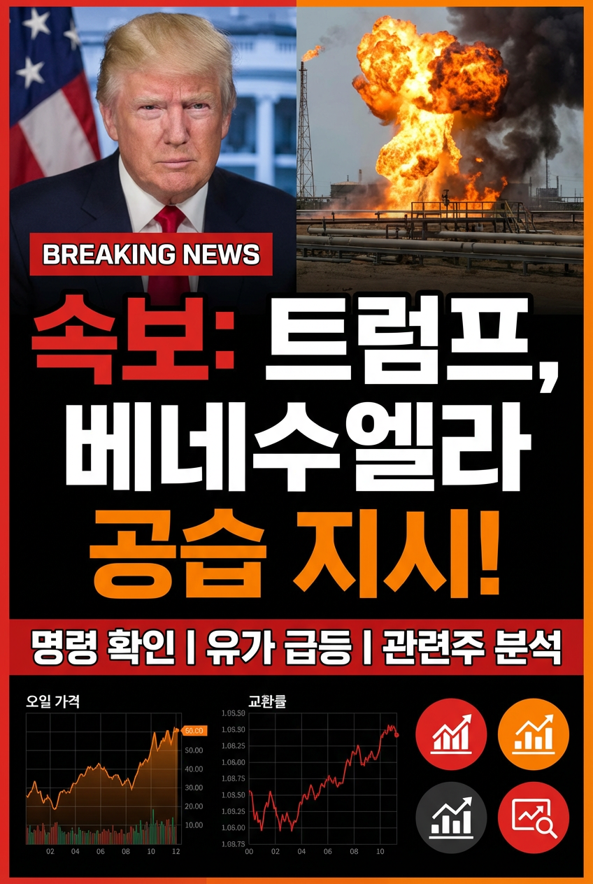 트럼프 베네수엘라 공습 지시, 명령 확인, 공습 위치, 유가 환율 전망, 관련주, 수혜주, 피해주, 향후 전망