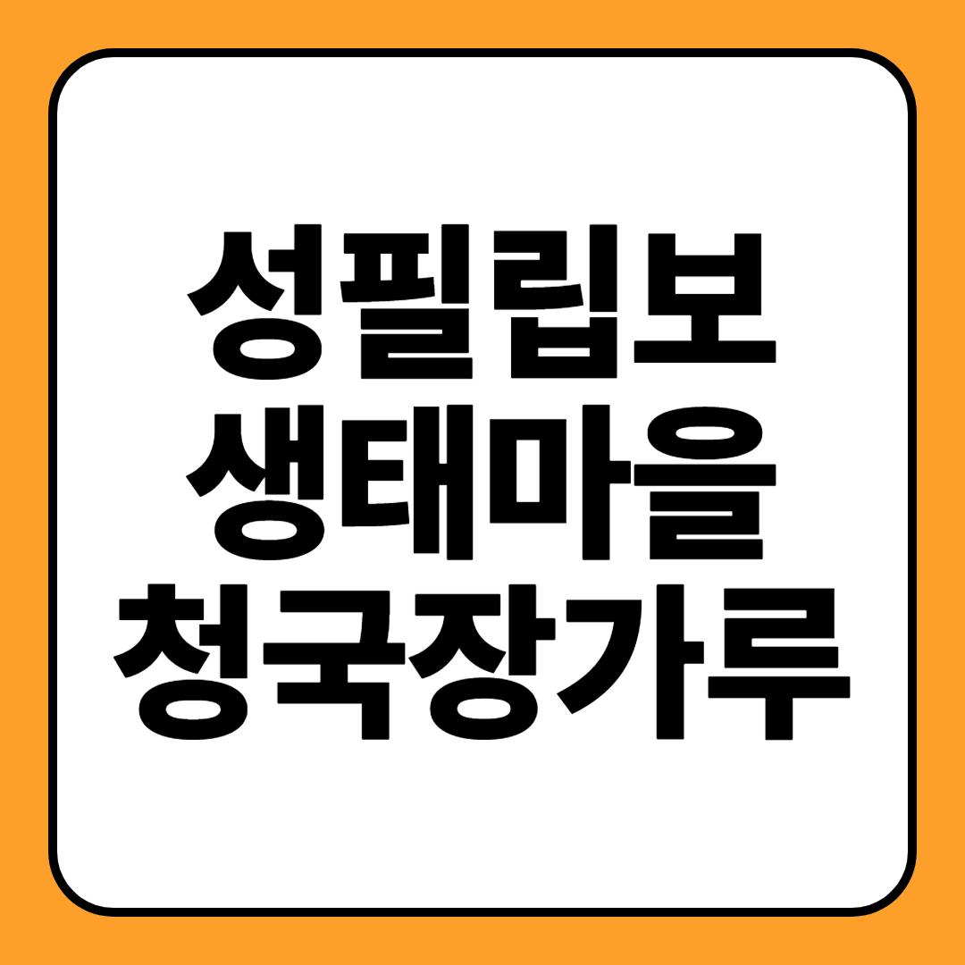 평창 성필립보 생태마을 홈페이지 청국장가루 숙박 예약까지