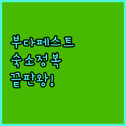 헝가리 부다페스트 여행 가성비 숙소부..