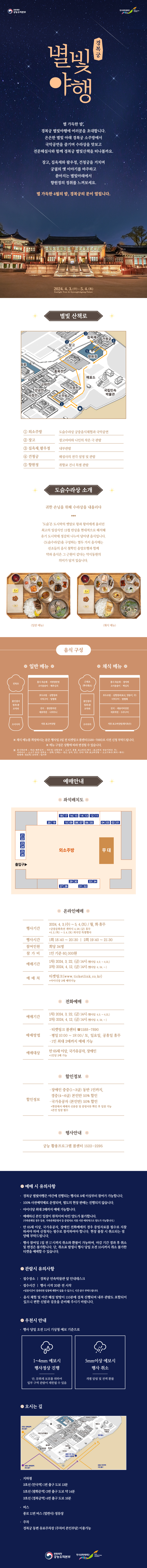 2024년 경복궁 별빛야행 행사소개, 예매방법