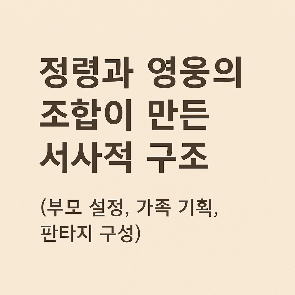 정령과 영웅의 조합이 만든 서사적 구조 (부모설정, 가족기획, 판타지구성)