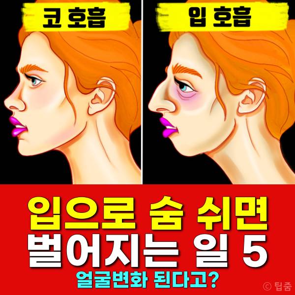 입으로 숨쉬면 얼굴변화 건강