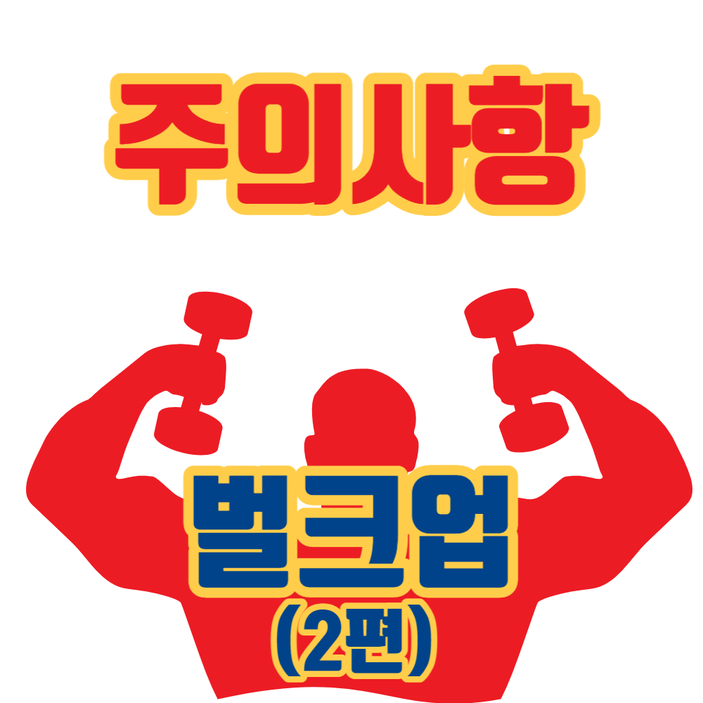 벌크업-주의사항