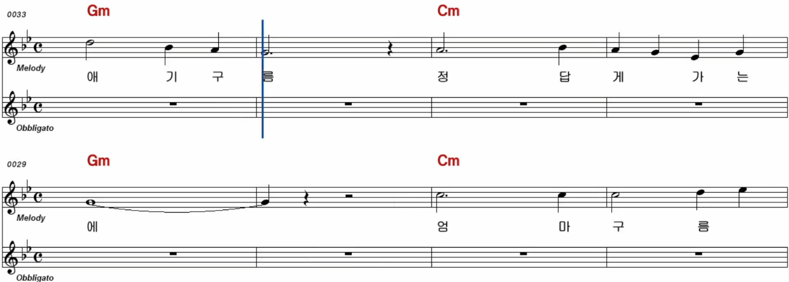 이미자 기러기 아빠 악보
