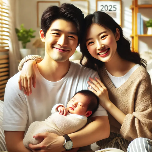 2025년 출산장려금 지원을 축하하는 행복한 가족