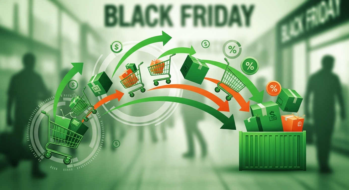 여러 쇼핑 카트와 박스가 모여잇는 모습으로, 친구와 공동 구매하거나 배송대행지를 효율적으로 활용하여 비용을 절감하는 전략을 나타냅니다.