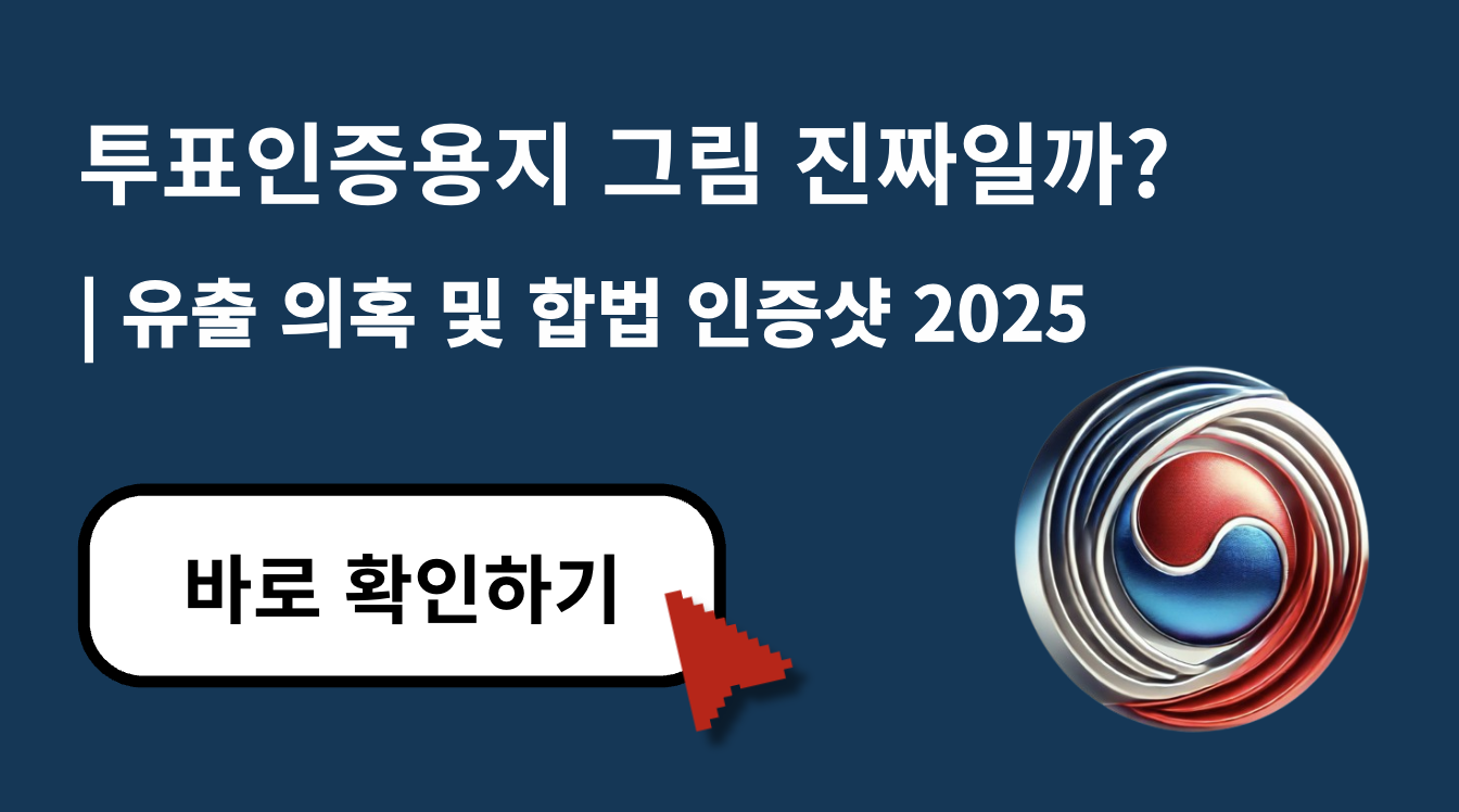 2025 투표인증용지 그림 진짜일까? 유출 의혹과 합법적 인증샷 가이드