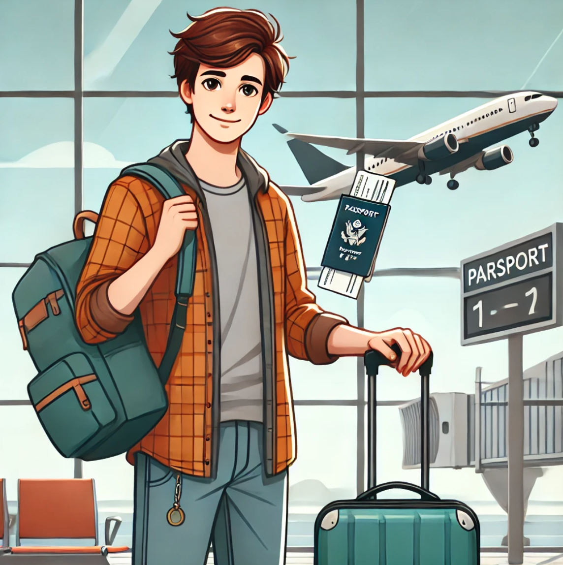 항공권 들고 있는 사진