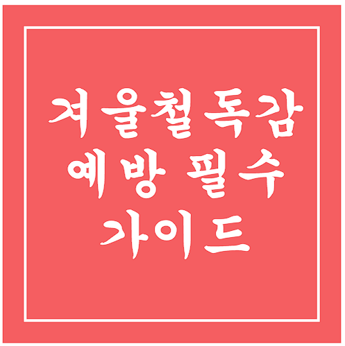 겨울철 독감 예방 필수 가이드 글자