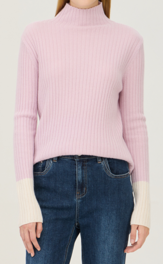 [Online Exclusive] 소매 배색 슬림 니트3