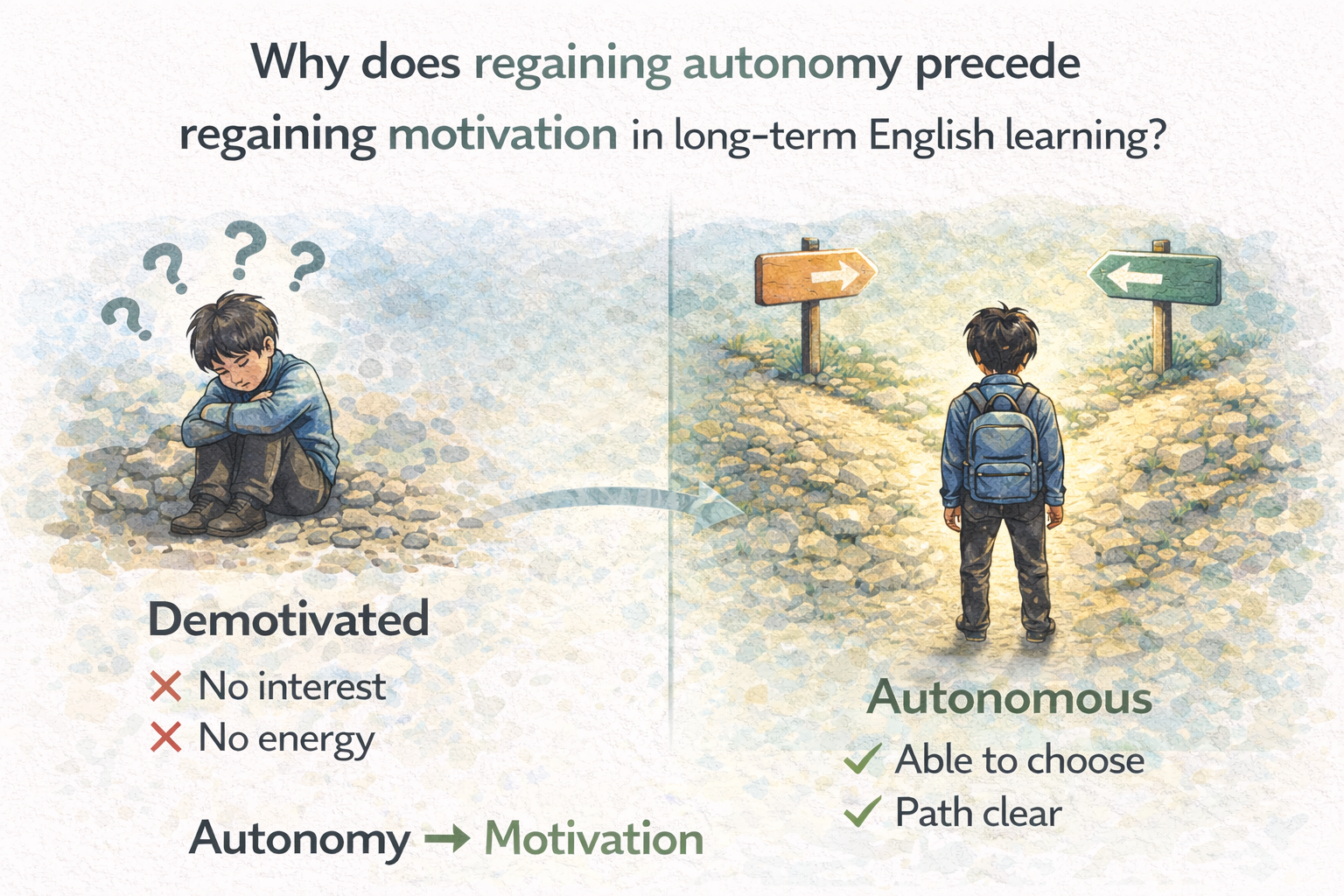 장기 학습에서 자율성은 왜 동기보다 먼저 회복되어야 하는가