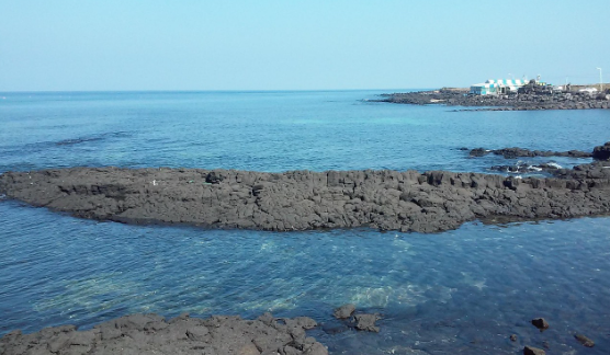 제주도 구좌 평대리 바닷가 모습