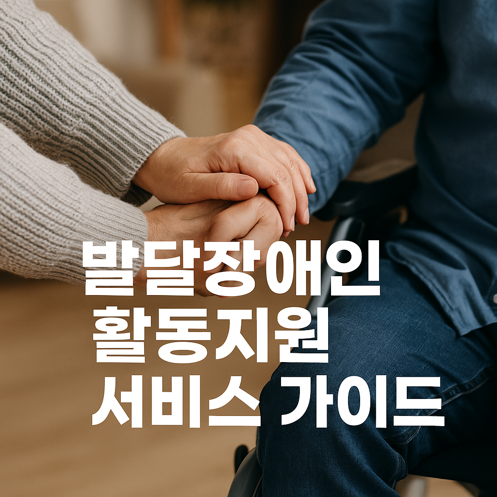 발달장애인 활동지원 서비스 100% 활용 전략 총정리