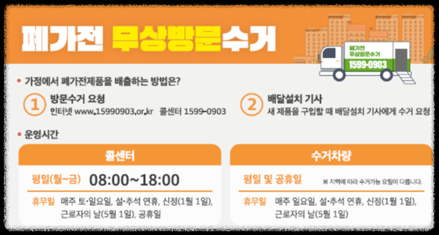 폐가전 무상방문 운영시간