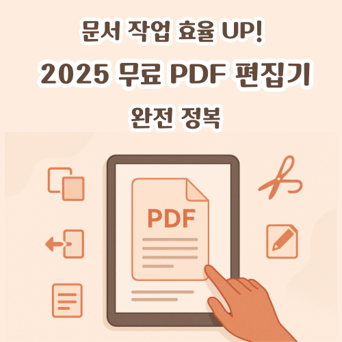 문서작업효율UP! 2025 무료 PDF편집기 완전 정복