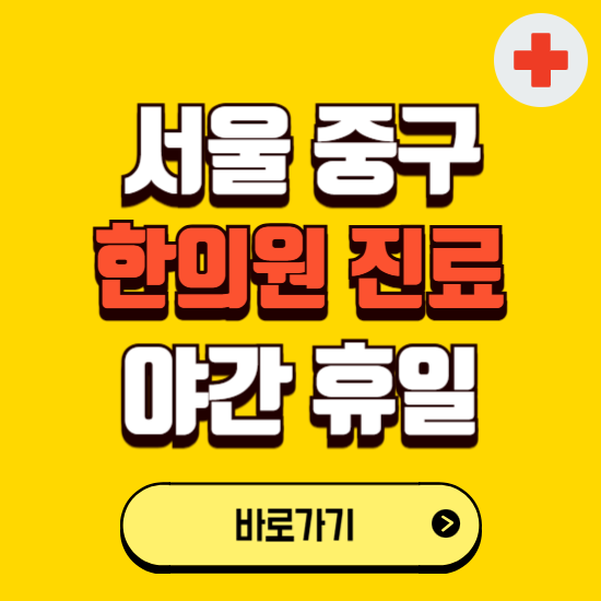 서울 중구 야간 휴일 한의원 한방병원 찾기 ❘ 24시 일요일 주말 연휴 응급진료 추천 잘하는 곳